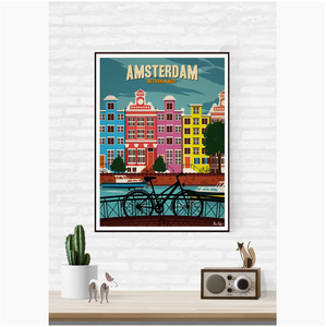 Affiche AMSTERDAM - Alex Asfour