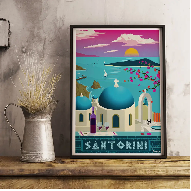 Affiche SANTORINI - Alex Asfour